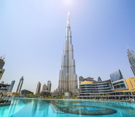 Dubai Mall Fountains & Burj Khalifa Sightseeing